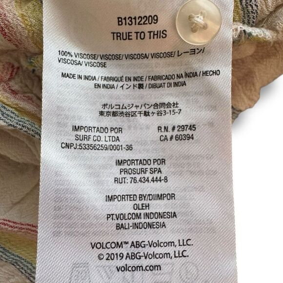 Volcom Women's Multicolor Stripe Cover-Up Shift Dress Size Medium - Picture 8 of 9